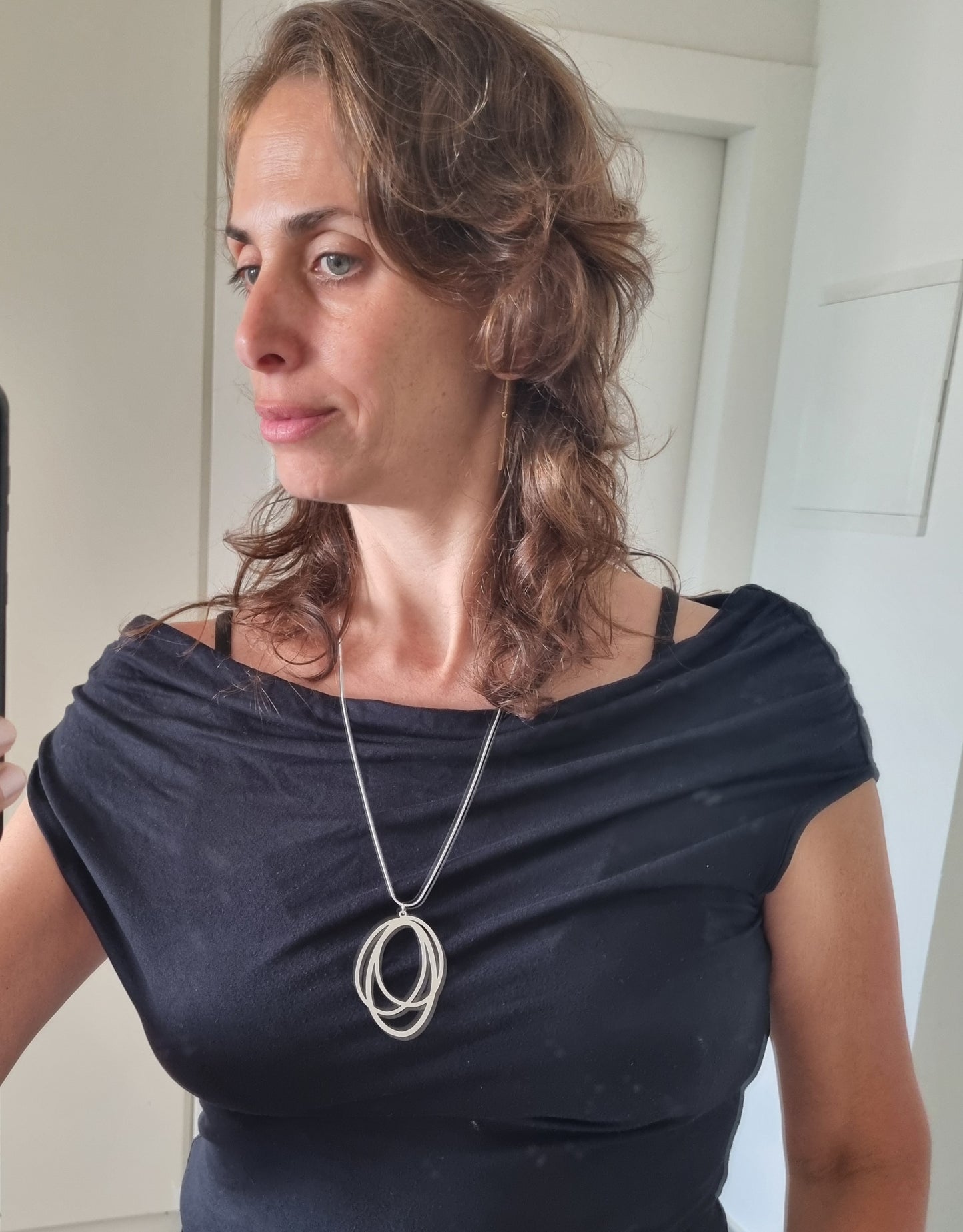 שרשרת ארוכה תליון אליפסות