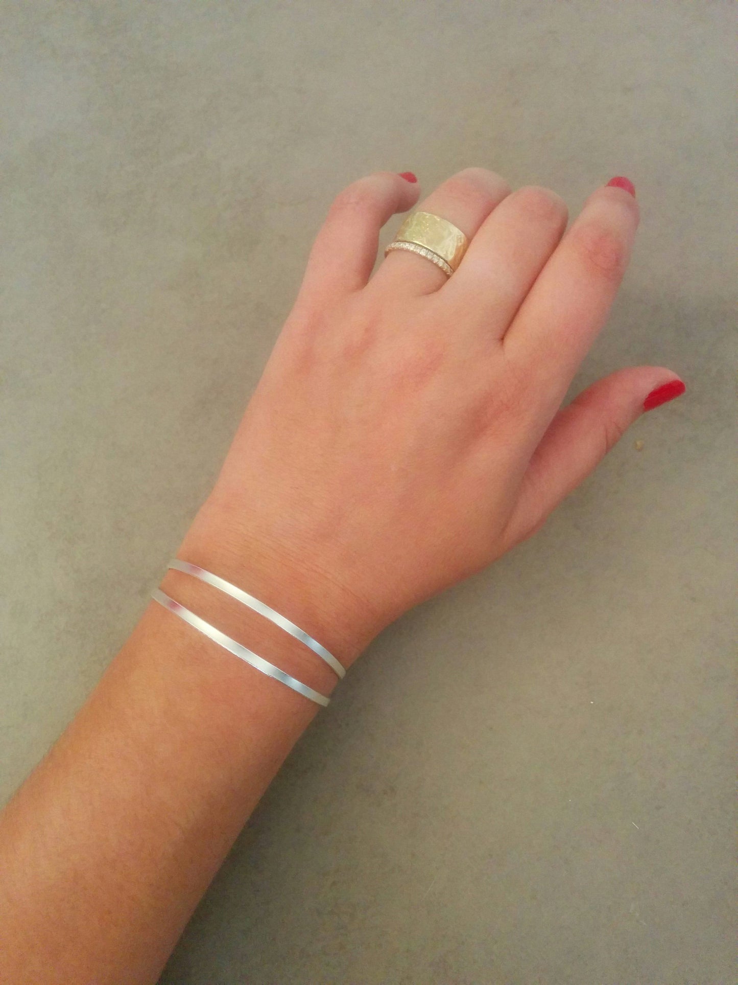 צמיד כסף | צמיד 2 פסים