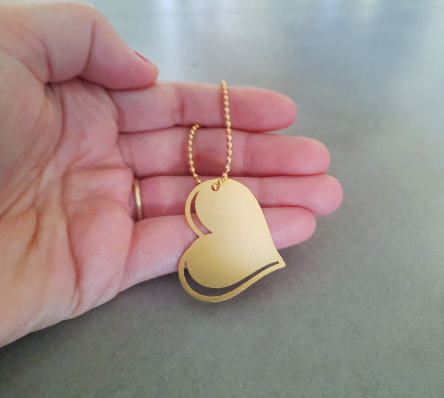 מחזיק מפתחות לב חלק להקדשה אישית