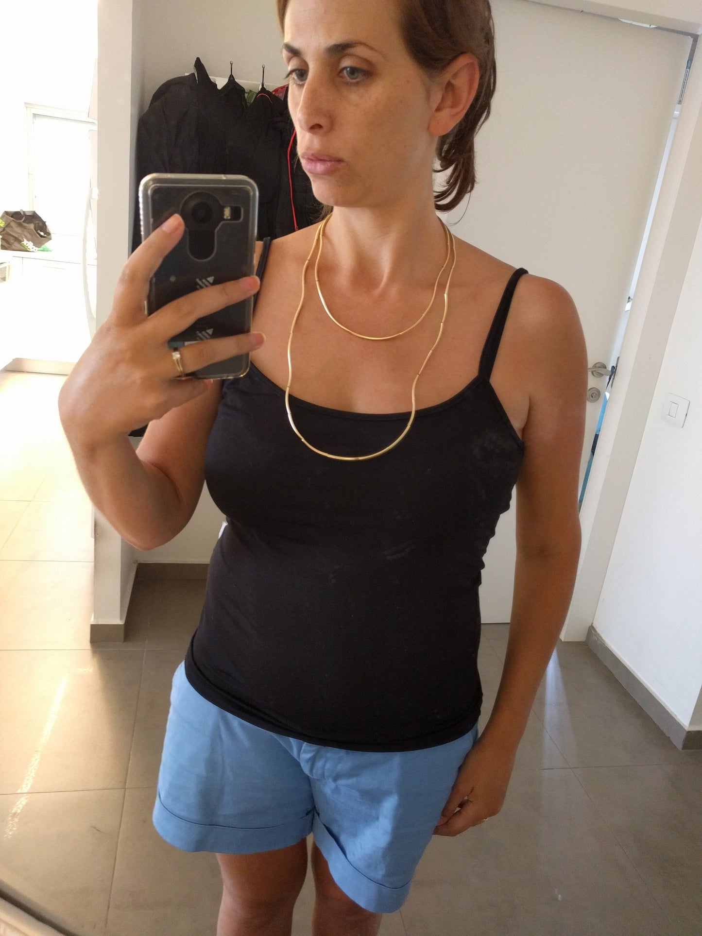 שרשרת ארוכה מזהב | שרשרת צינורות כפולה