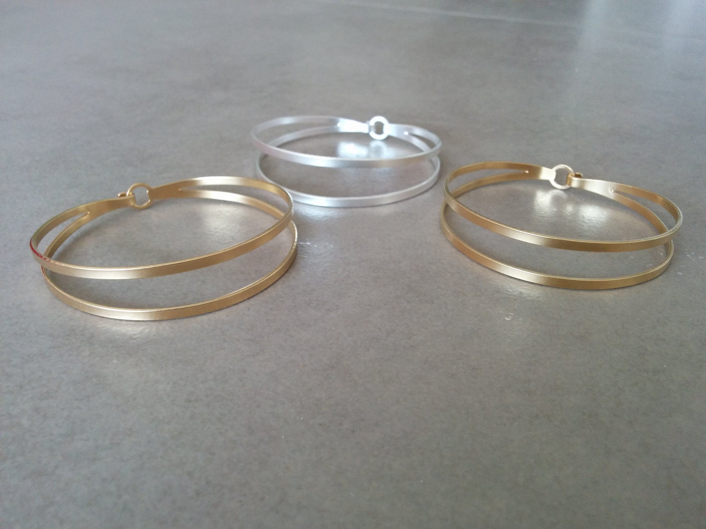 צמיד זהב וכסף | סט שלישייה