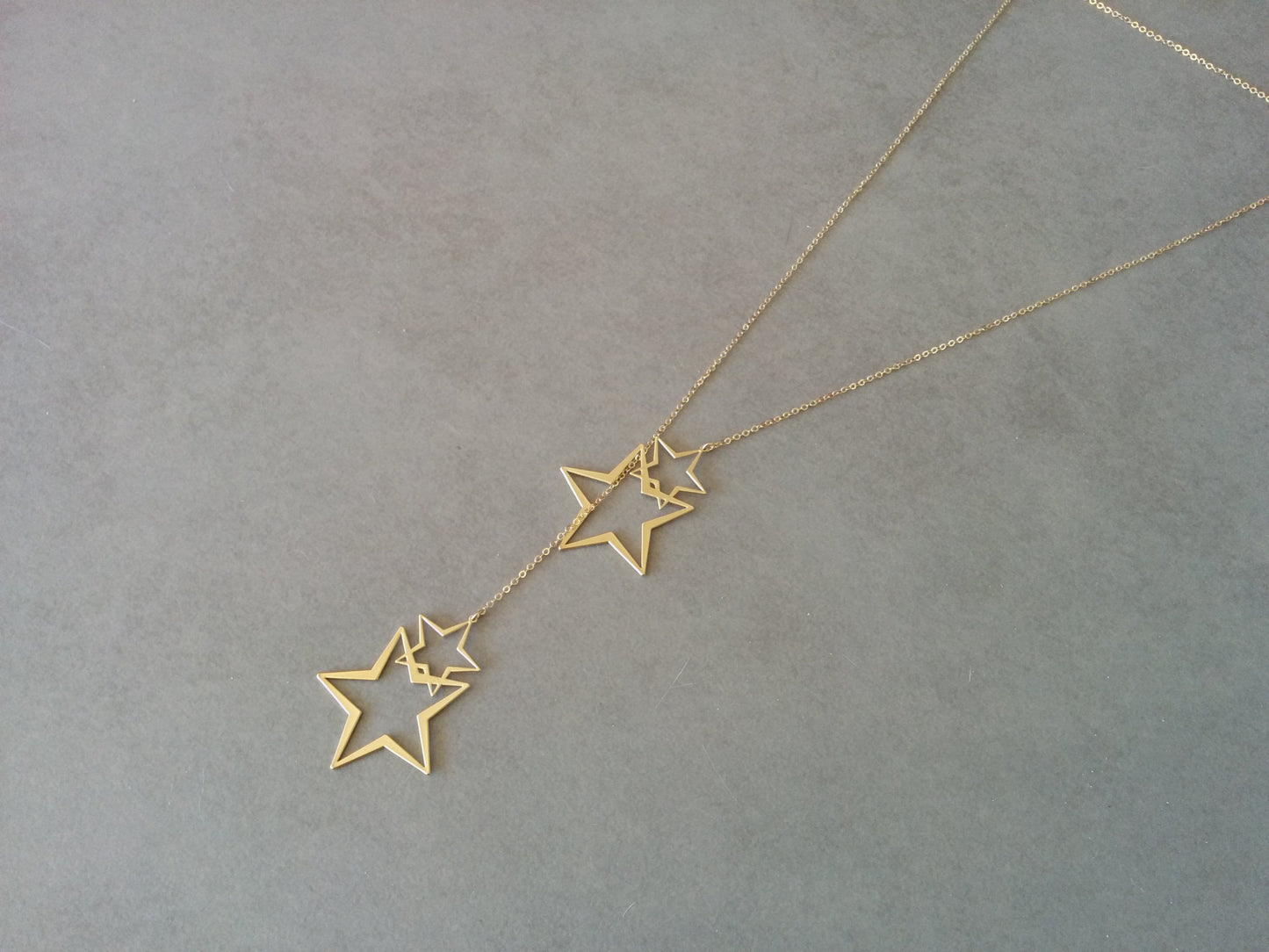 שרשרת ארוכה מזהב | תליוני כוכבים