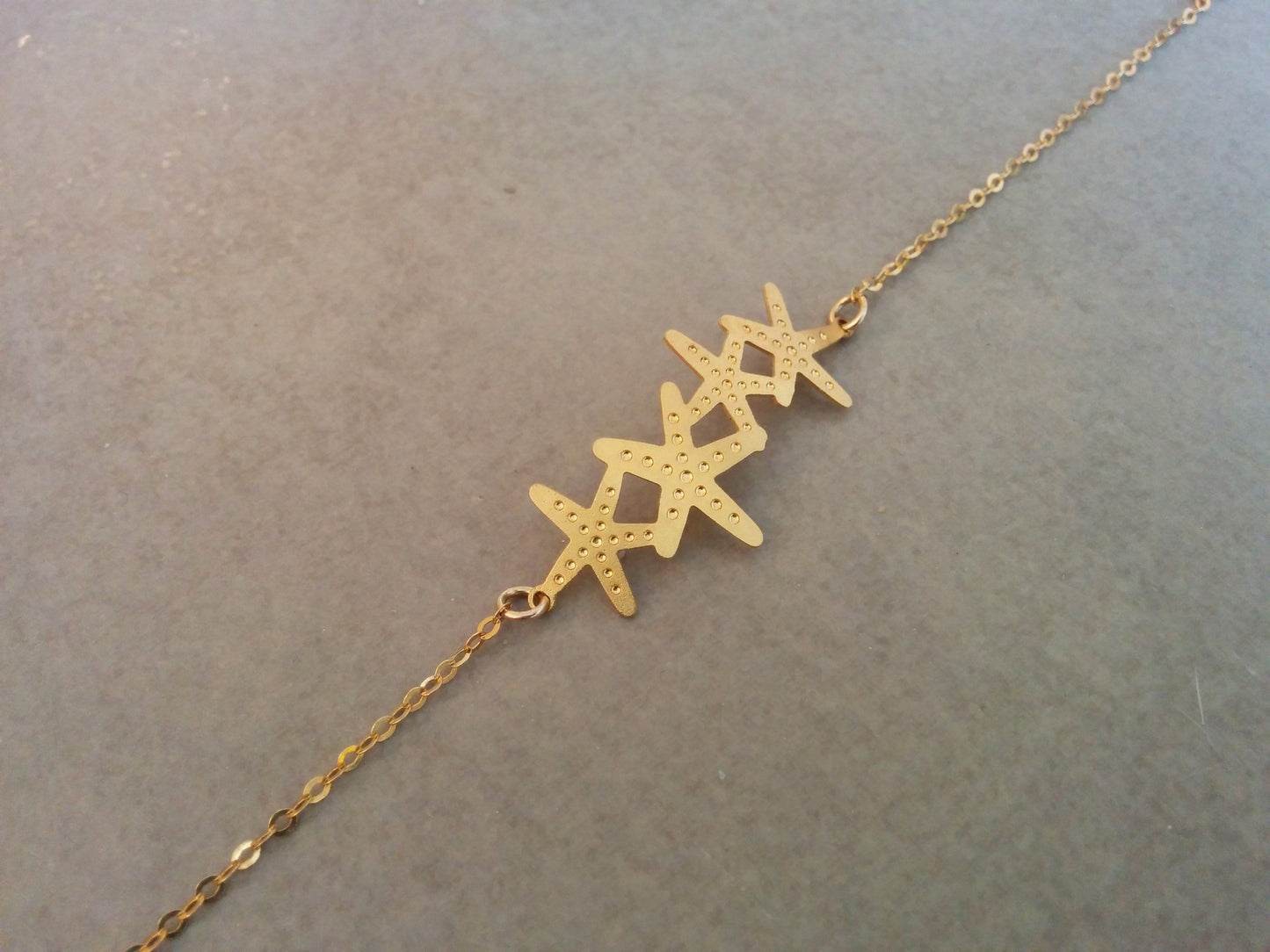 צמיד כוכבי ים משולב שרשרת גולדפילד