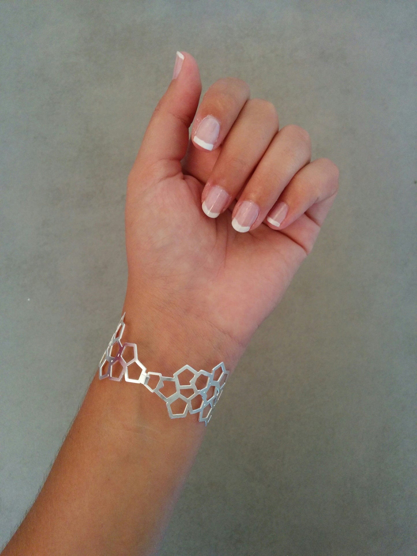 צמיד כסף גיאומטרי | צמיד לאישה