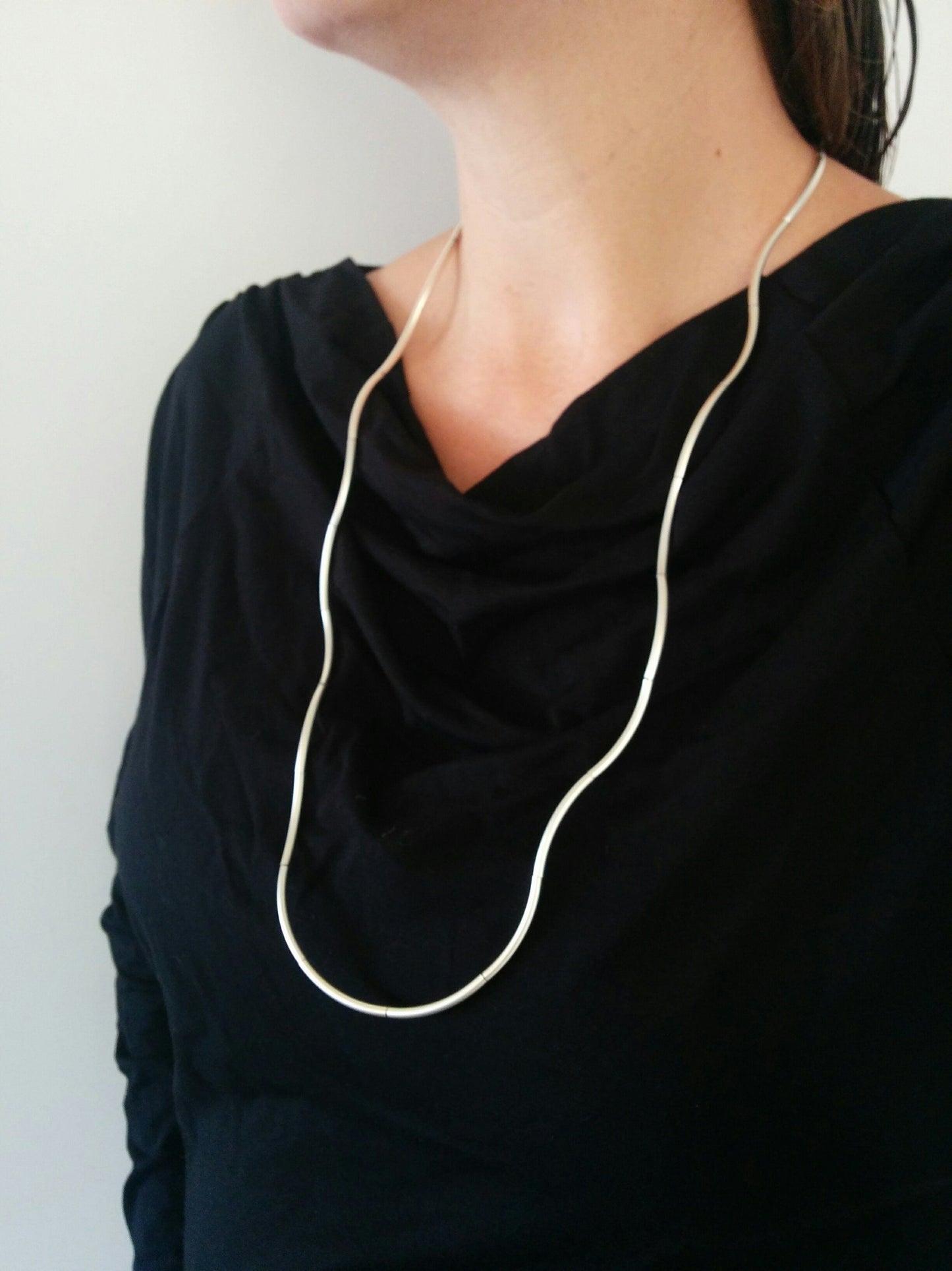 שרשרת ארוכה מכסף | שרשרת צינורות