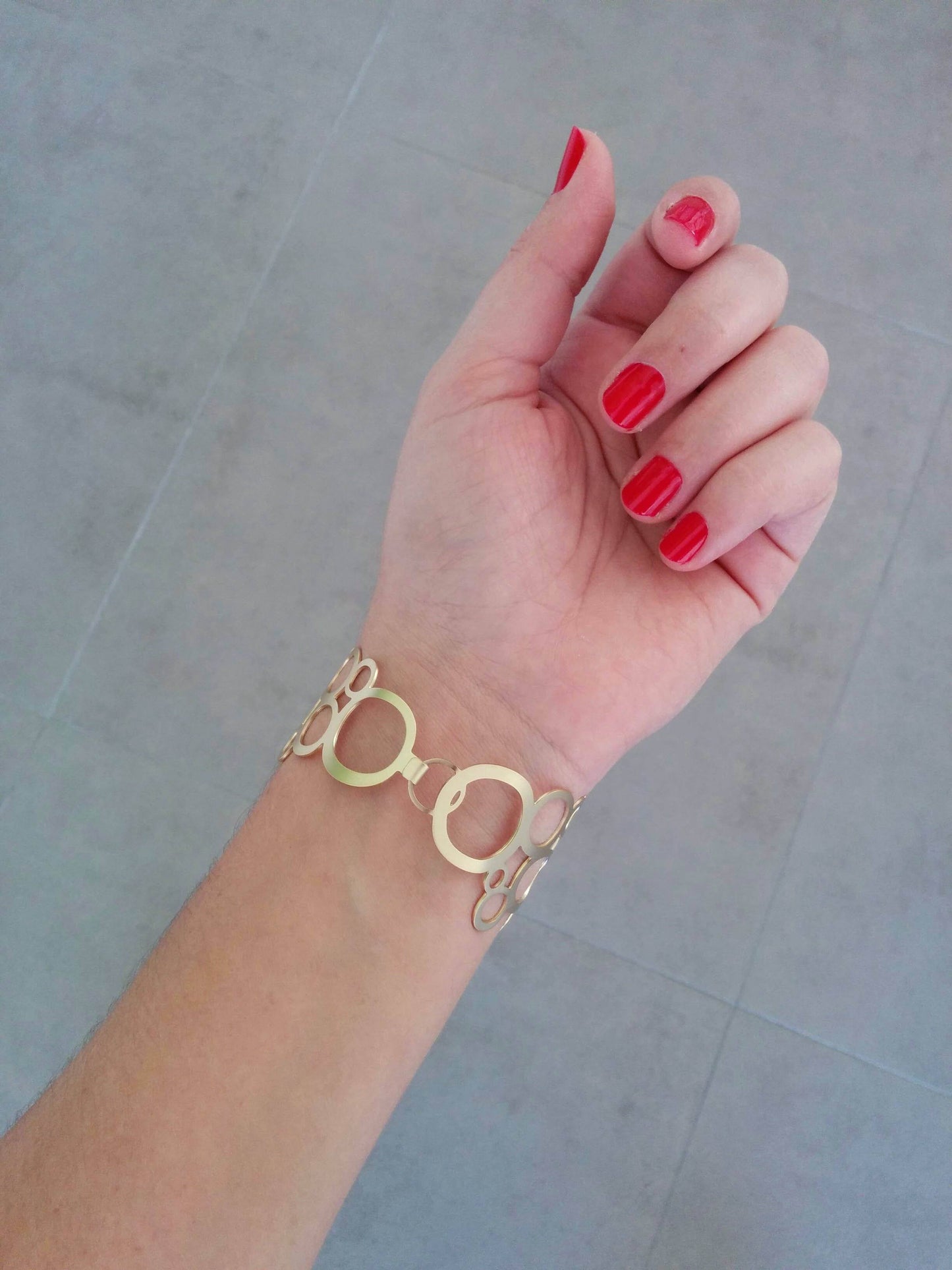 צמיד זהב עיגולים