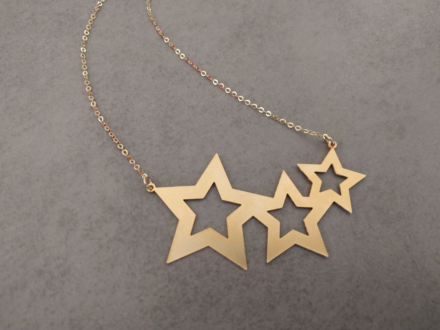 שרשרת כוכבים זהב | תליון כוכבים