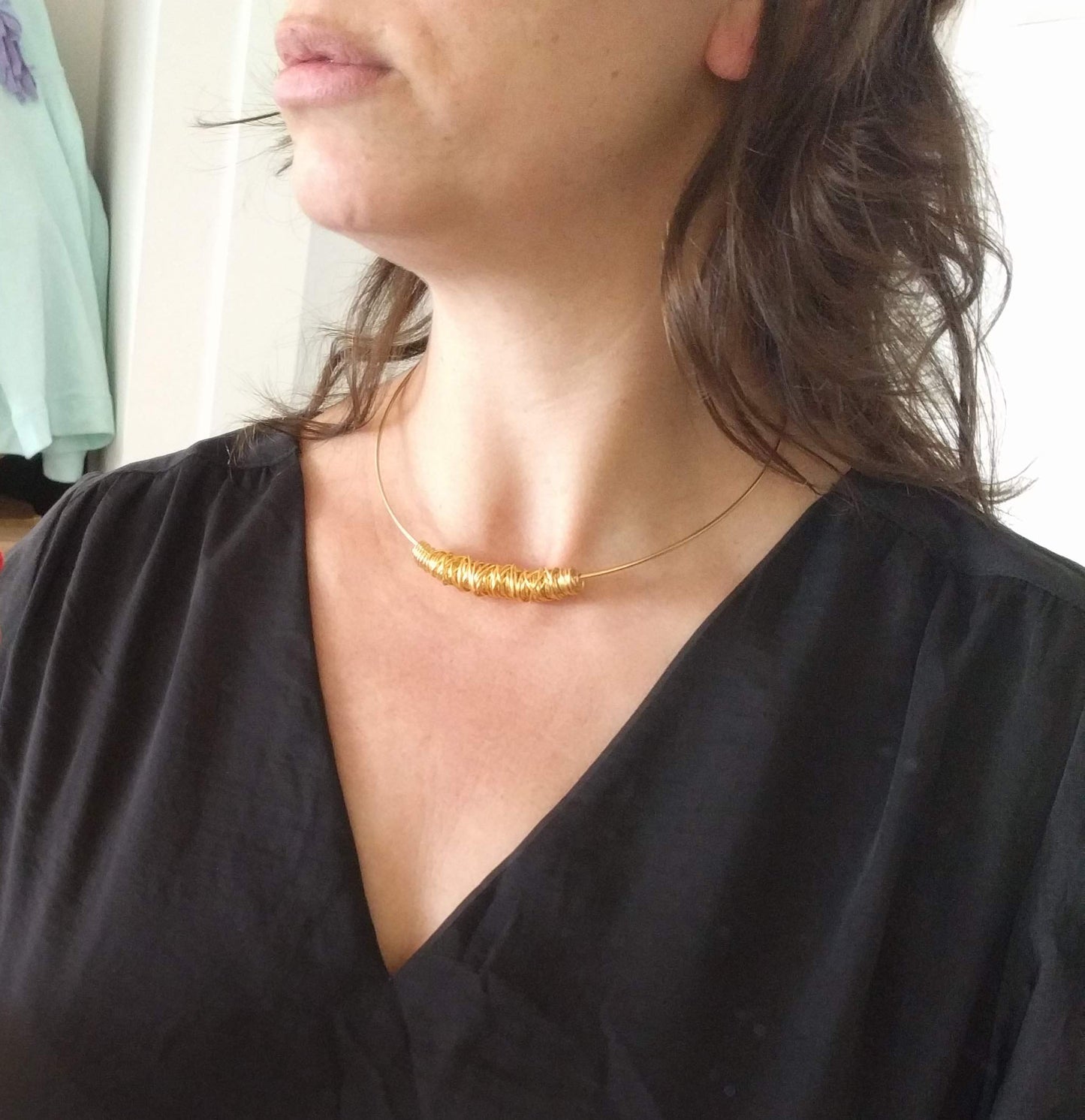 שרשרת קולר ספירלה גדול