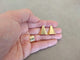 עגילי אוריגמי משולש זהב